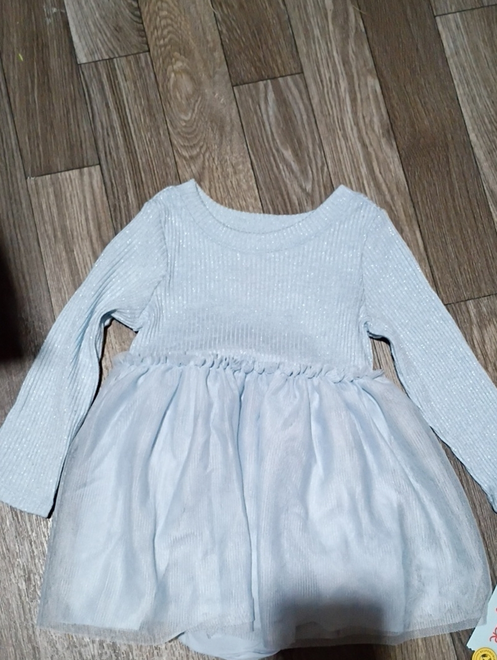 Cat & Jack Light Blue Sparkle Tulle Party Dress